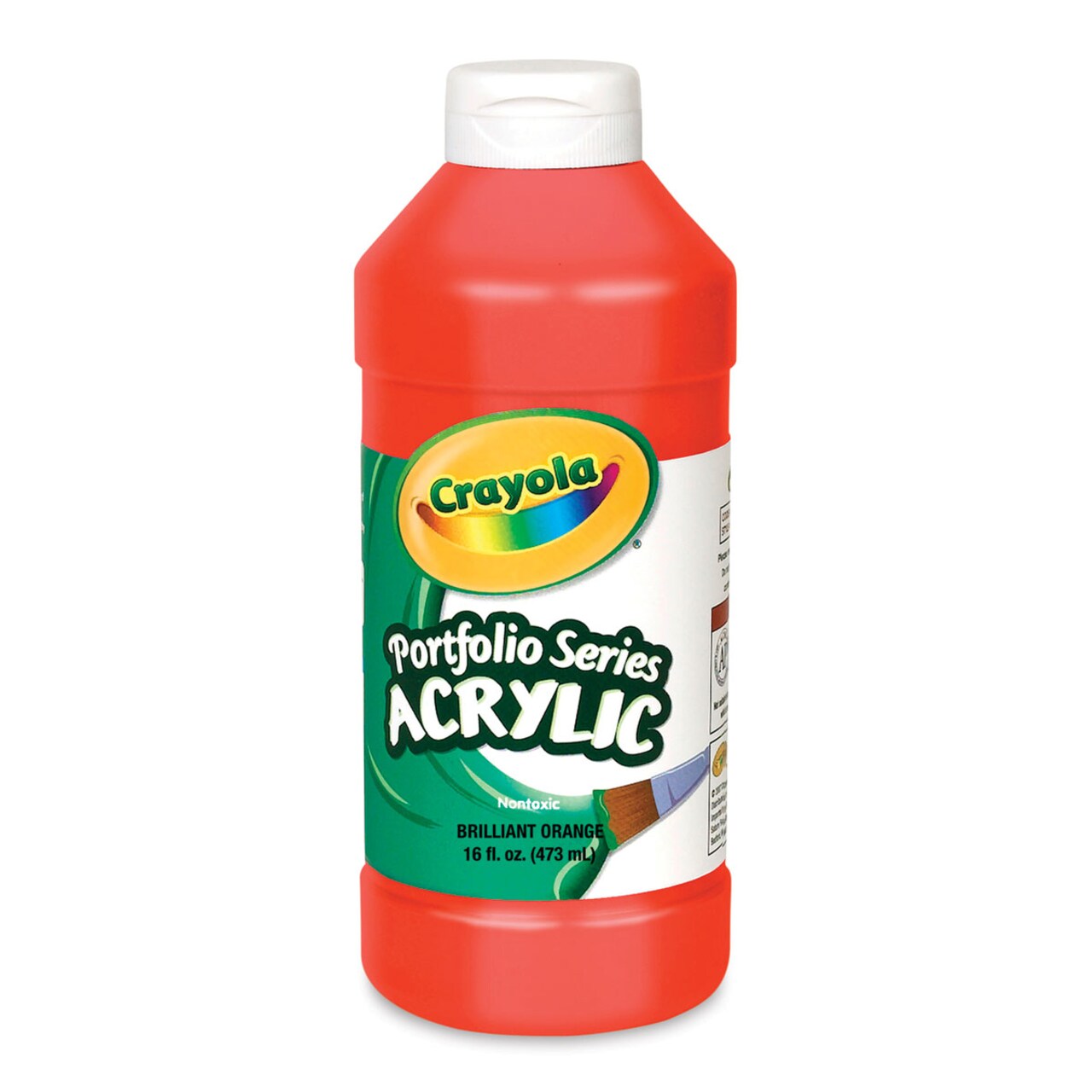 Crayola Portfolio Series Acrylics - Brilliant Orange, 16 oz Bottle